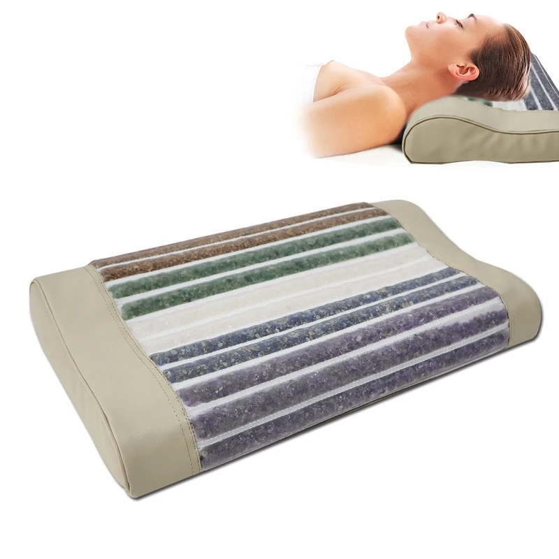 Neck Traction Pillow - Travesseiro de cristal jade gem massagem