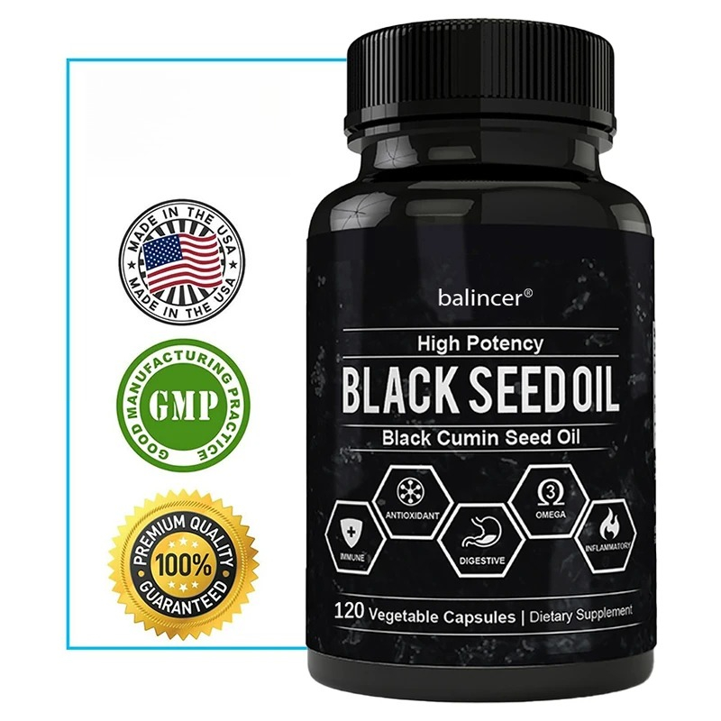 Health Wellness Vitamins - Óleo de Semente de Cominho Preto,