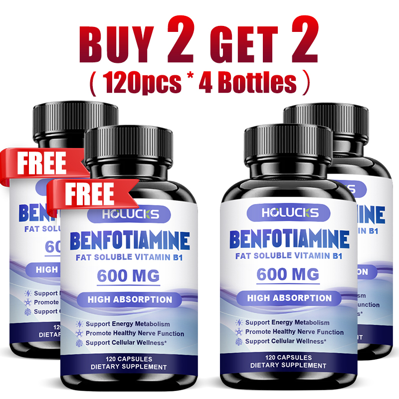 Health Wellness Vitamins - Cápsulas de Benfotiamina, com Vitamina B1