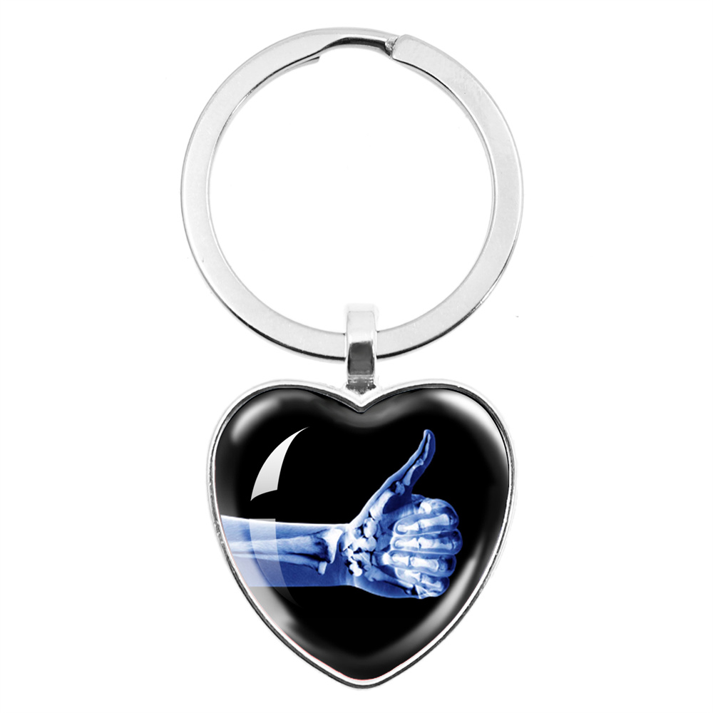 Xbody Health & Wellness Wayne Nj - X-Ray Film Peach Coração Keychain, Imagem