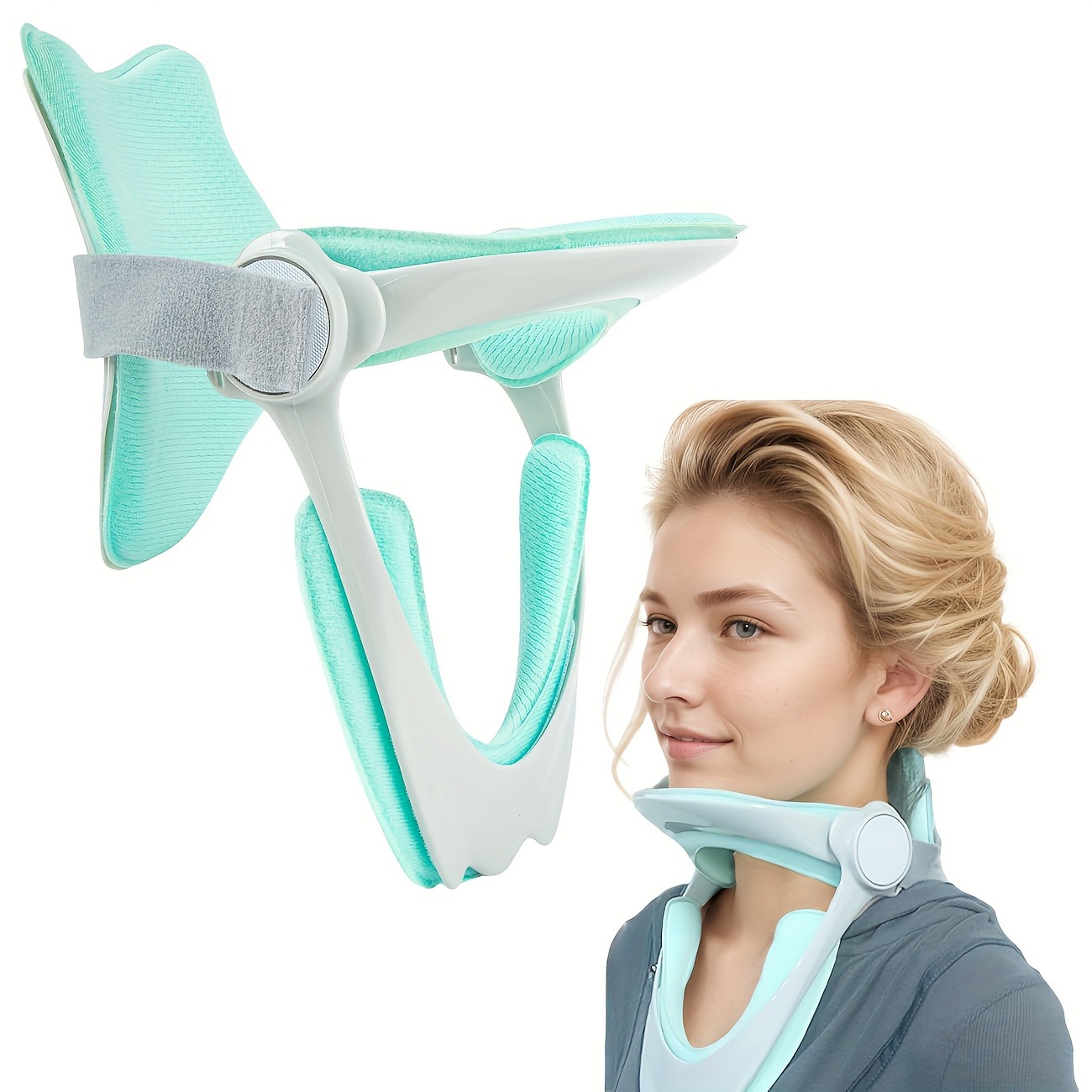 Neck Traction Pillow - Almofada ergonômica de suporte para pescoço