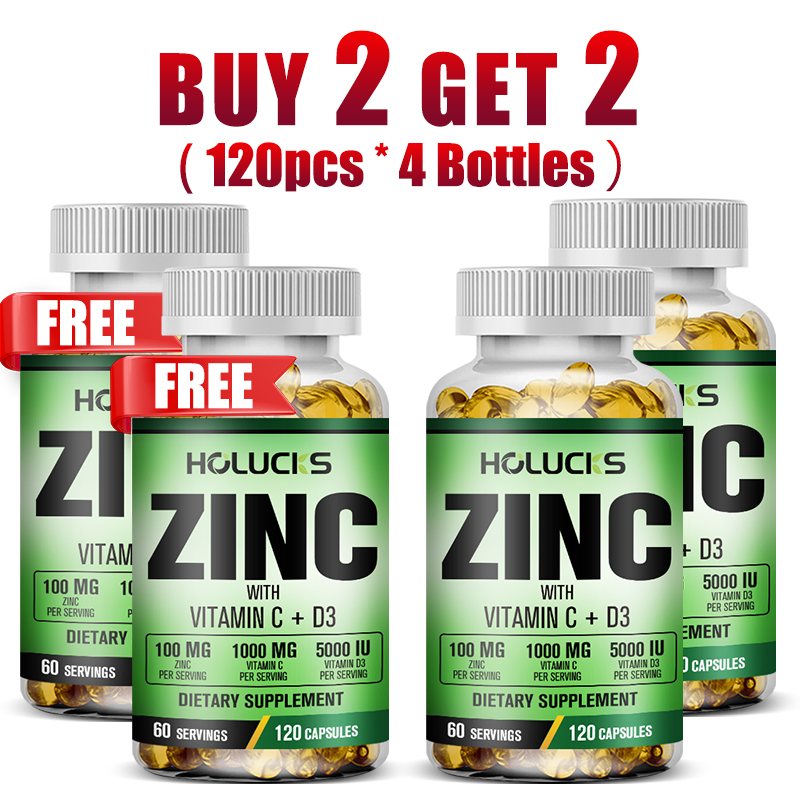 Health Wellness Vitamins - Suplemento Premium HOLUCKS de Zinco, Vitamina