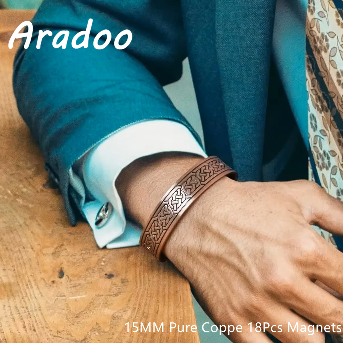 Therapy Health And Wellness - Aradoo pulseira magnética de cobre puro