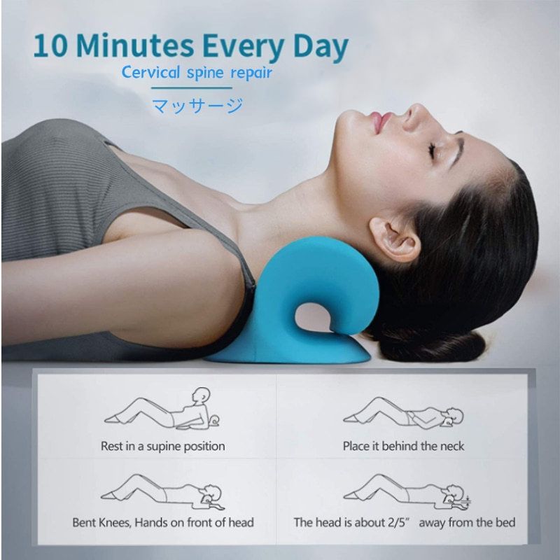 Pescoço ombro maca relaxante c - Neck Traction Pillow avaliação e preço