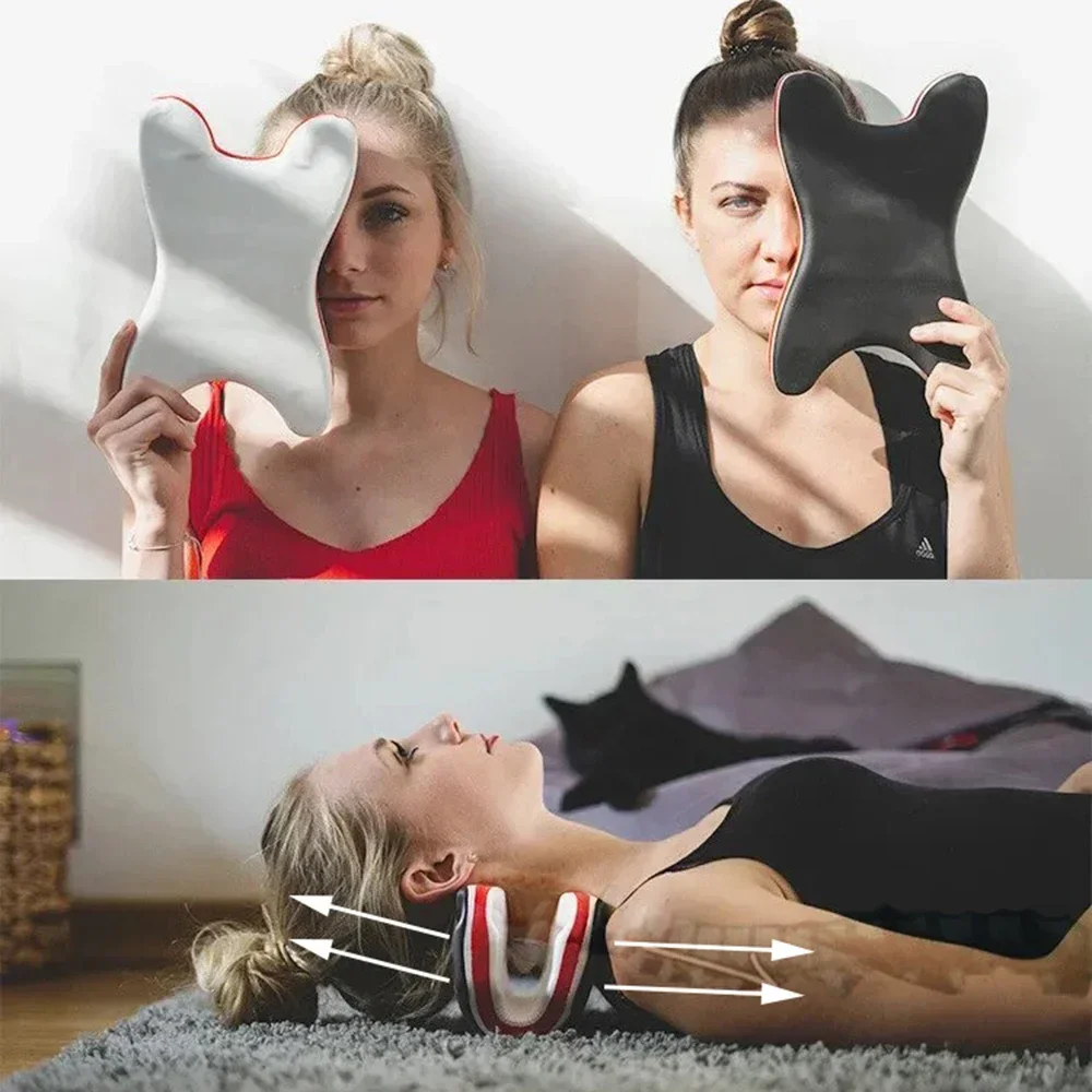 Novo design pescoço e ombro re - Neck Traction Pillow avaliação e preço