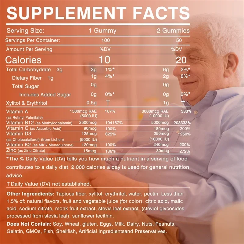 Gomas Vitamina D3 K2 + Vitamin - Health Wellness Solutions avaliação e preço