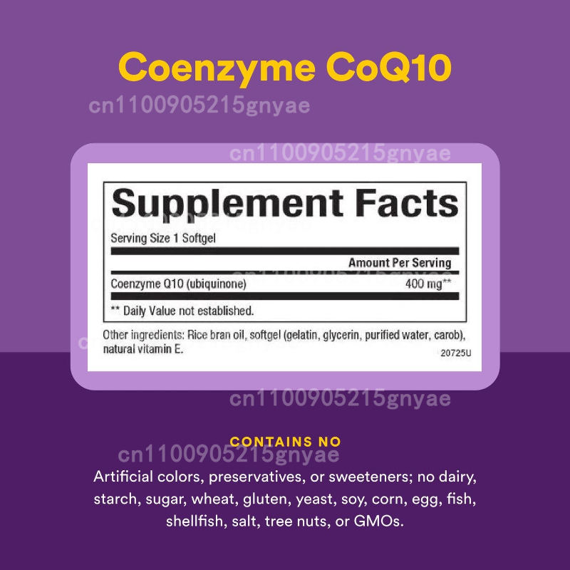 120 cápsulas de coenzima q10 d - Health Wellness Vitamins avaliação e preço